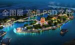 古建园林夜景效果图