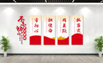 不忘初心牢记使命党建文化墙展板