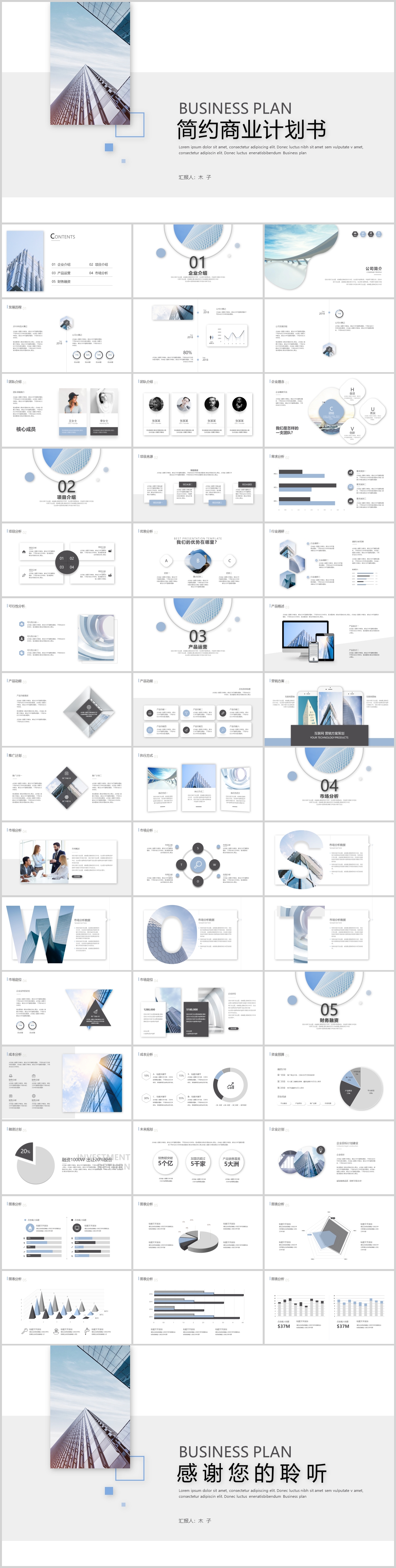 简约创业融资汇报企业介绍PPT