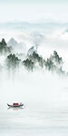 新中式玄关风景图 TIF分层画