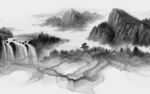 最新 风景客厅山水 tif分层