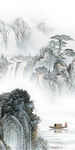 国画 中式玄关山水 TIF分层