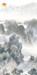 高档玄关意境山水 TIF分层