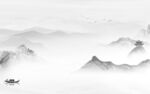 大气客厅灰色山水 tif分层