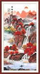 竖幅山水画