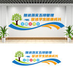 校园五项管理文化墙