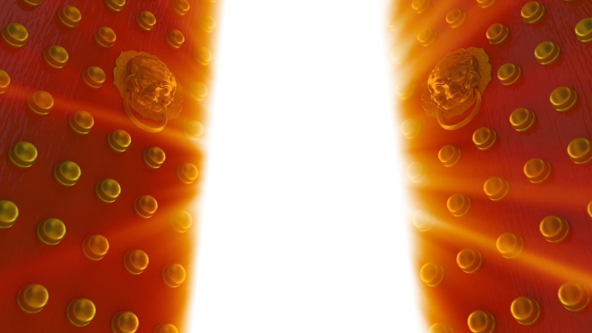 喜庆大红门开门动画