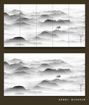 意境水墨山水画