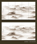 新中式抽象山水画 