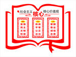 社会主义核心价值观文化墙书本