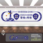 警格网格联动警网融合文化墙