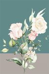 几何图形莫兰迪色花朵叶子装饰画