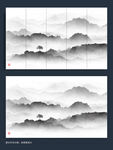 新中式水墨山水画