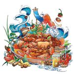 牛肉插画   牛肉面插画