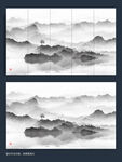 新中式写意水墨抽象山水