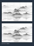 新中式抽象山水国画