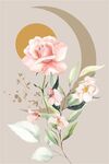 月牙花朵装饰画