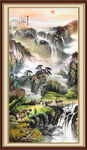 竖幅山水画
