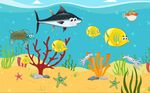 卡通海底世界壁画