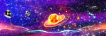 紫色唯美星空