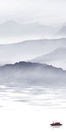 新中式山水意境玄关 分层TIF