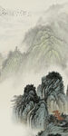 国画 山水意境玄关 分层TIF