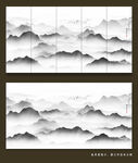 黑白水墨画