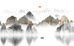 水墨山水画
