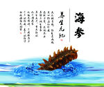 养生海参滋补辽参养生九记海报