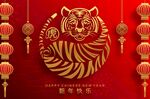 2022虎年氛围海报