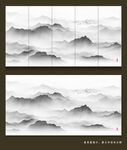新中式抽象水墨画