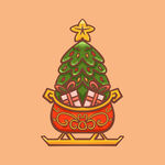 圣诞树插画设计