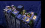 屋顶花园夜景 