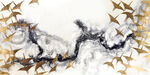装饰画 晶瓷画 水墨抽象画