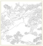 白描民居