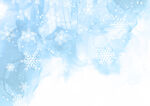 雪花主题水彩画