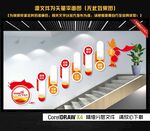 核心价值观楼梯文化墙