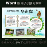 word版小报濒危动物华南虎