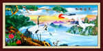 壁画 松鹤延年