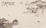 新款 山水背景画 TIF分层图