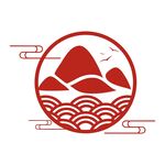 矢量中国风山纹祥云花纹海水纹