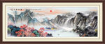 聚宝盆山水画 江山如画国画