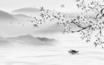 高档 简约灰色山水 TIF文件