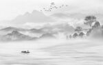 简约灰色山水 TIF文件分层