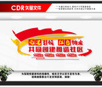 红色物业文化墙