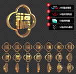 2022虎年书法艺术黄金文字