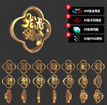 2022虎年书法艺术黄金文字