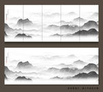欧式艺术轻奢抽象山水画