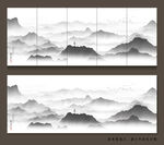 新中式线条山水