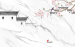 徽派风景山水墙画 TIF分层